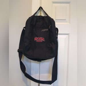 NC  State Wolfpack Jansport Bag Messenger  Fold Over Shoulder Nylon Padded